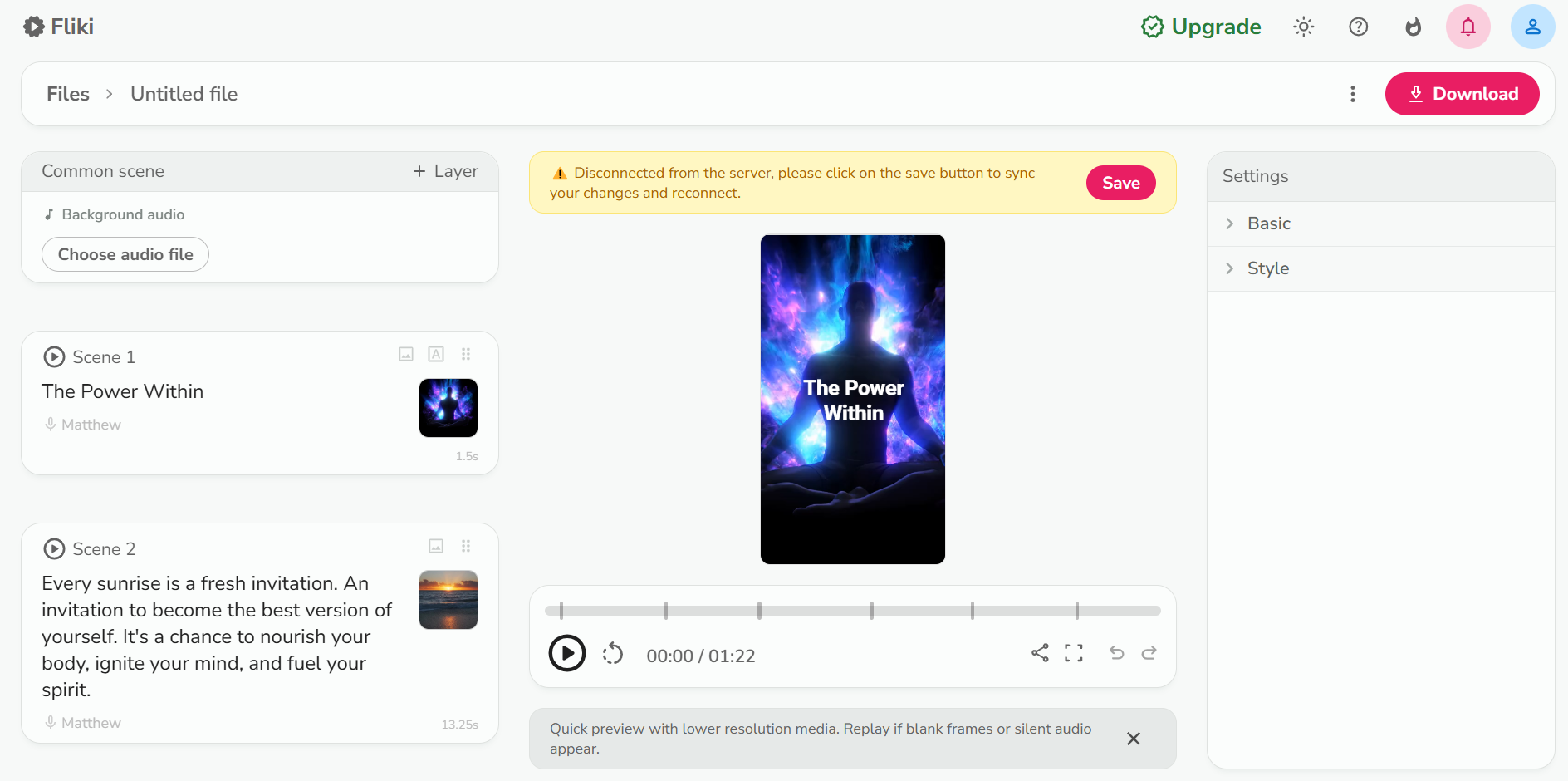 Fliki: YouTube용 AI 비디오 제작자