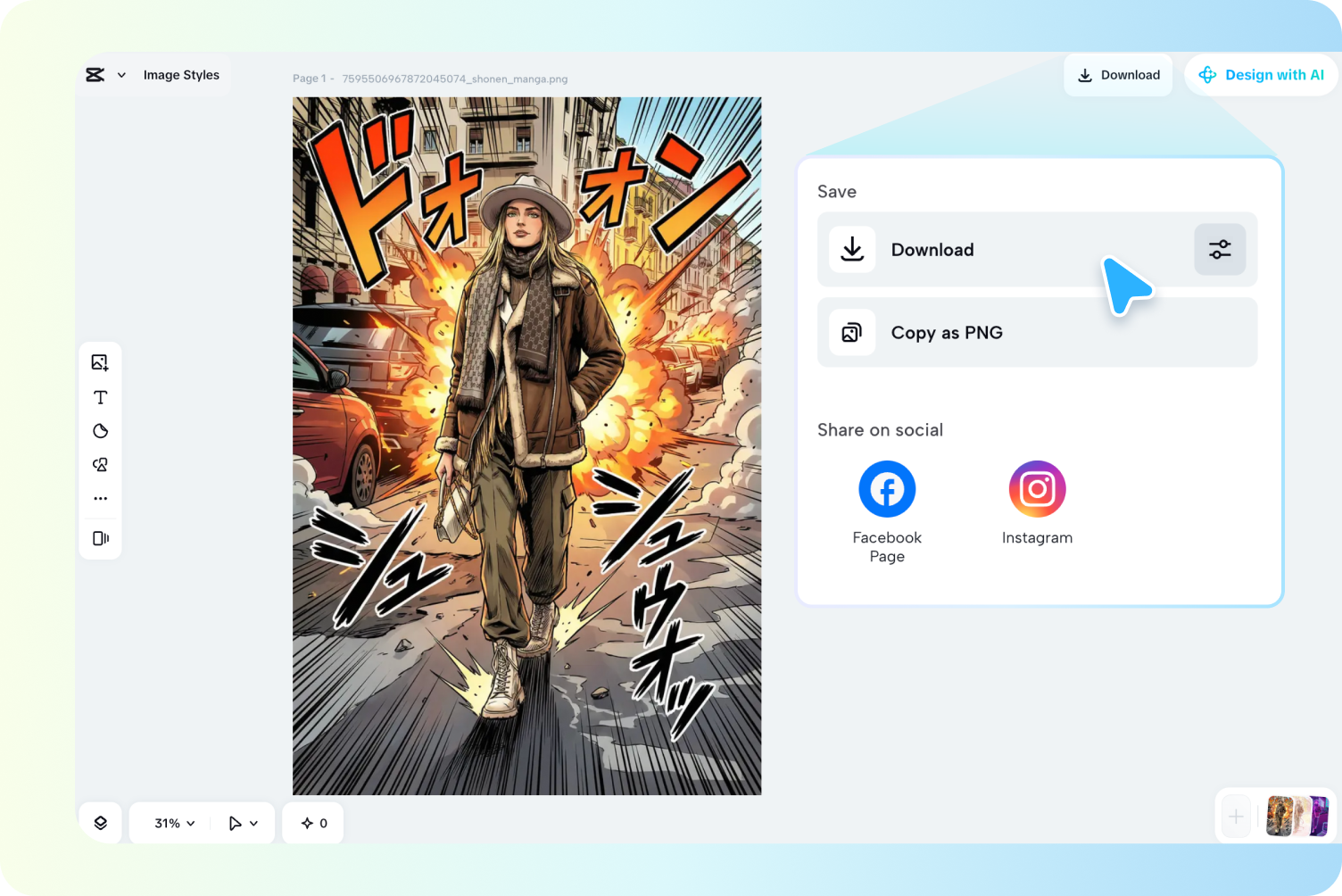 Finalize and export the image