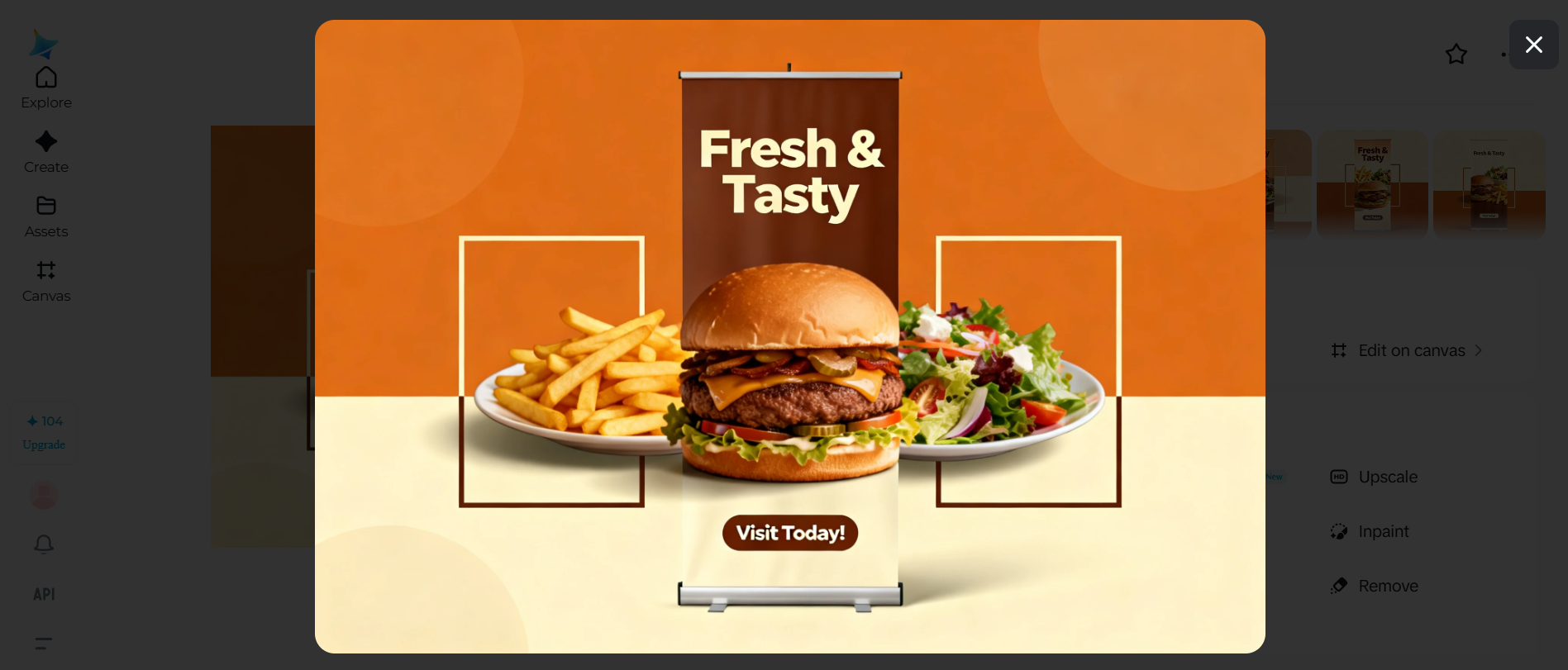 Ideia de design de banner roll-up: Design de banner roll-up centrado no produto