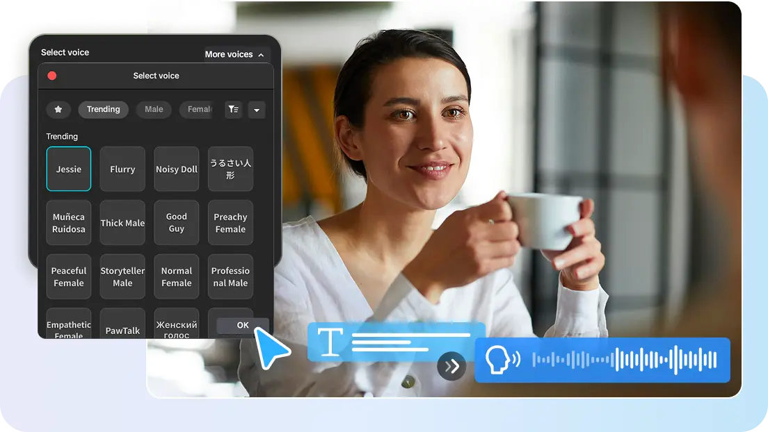 CapCut AI dialogue scene