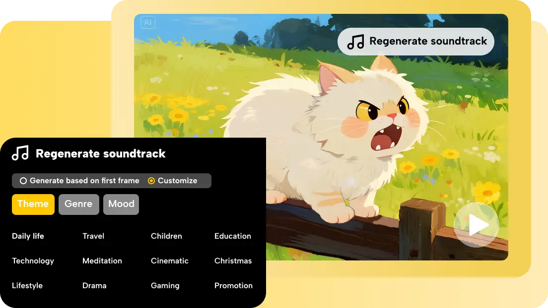 Produce rhythmic music with videos you want