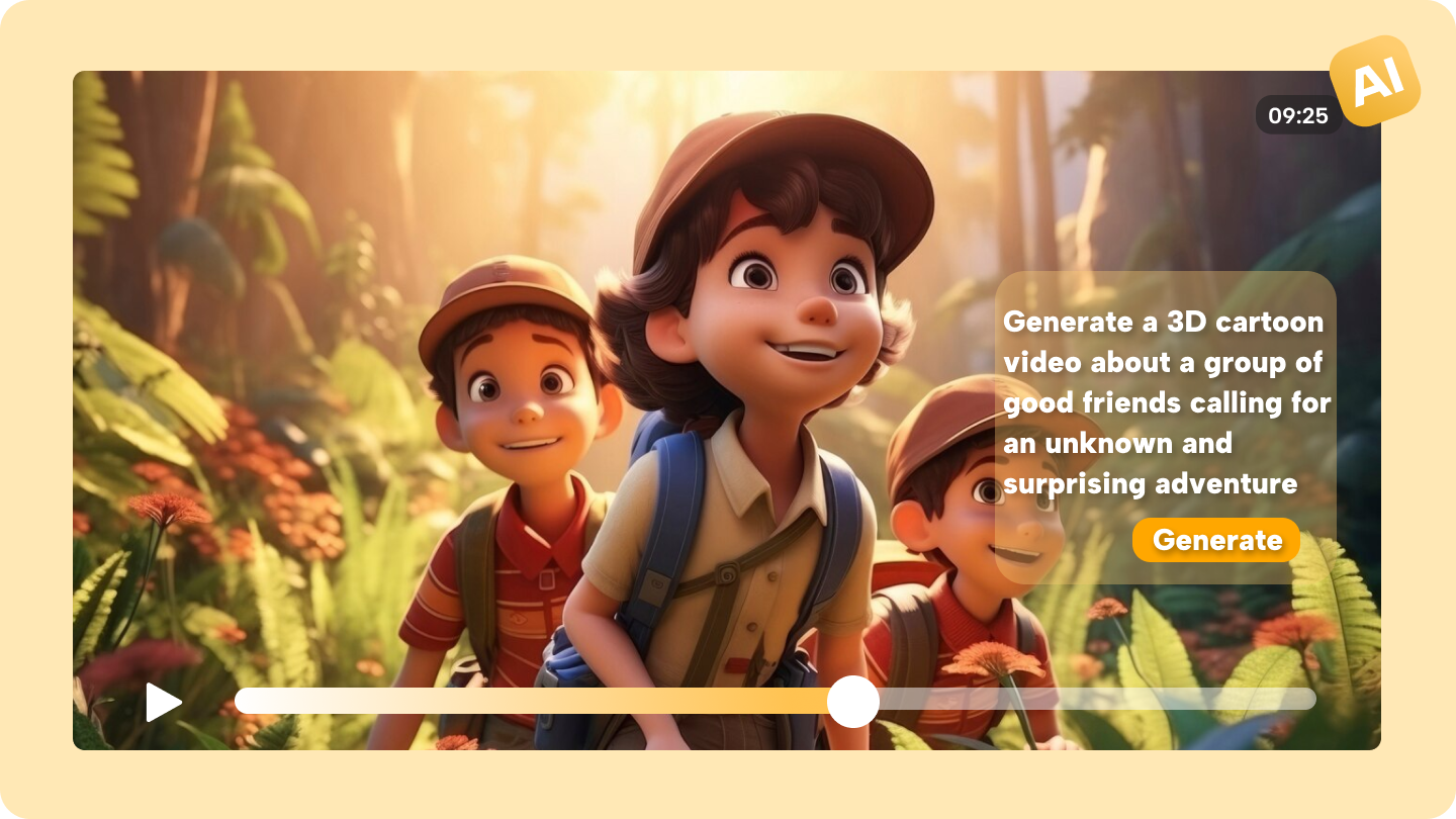 teks kepada animasi 3d ai