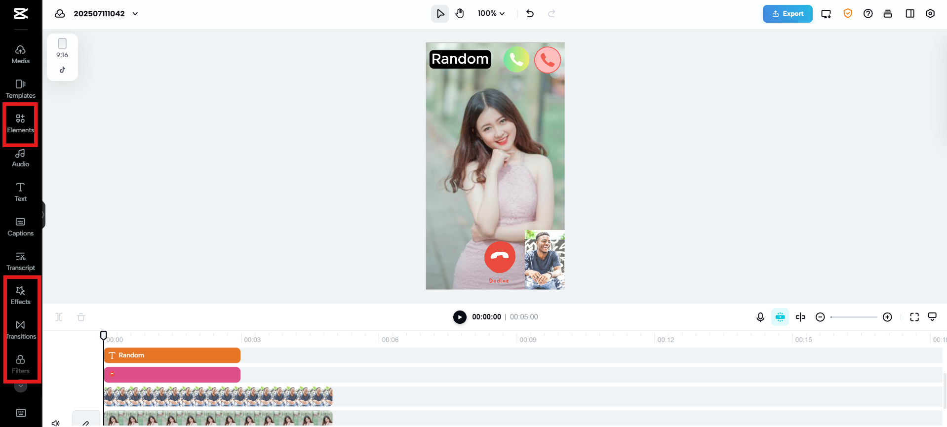 Edit your prank call video