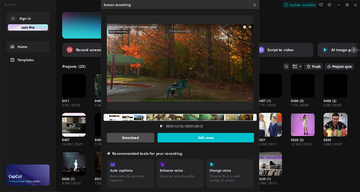 Interface of the CapCut desktop video editor