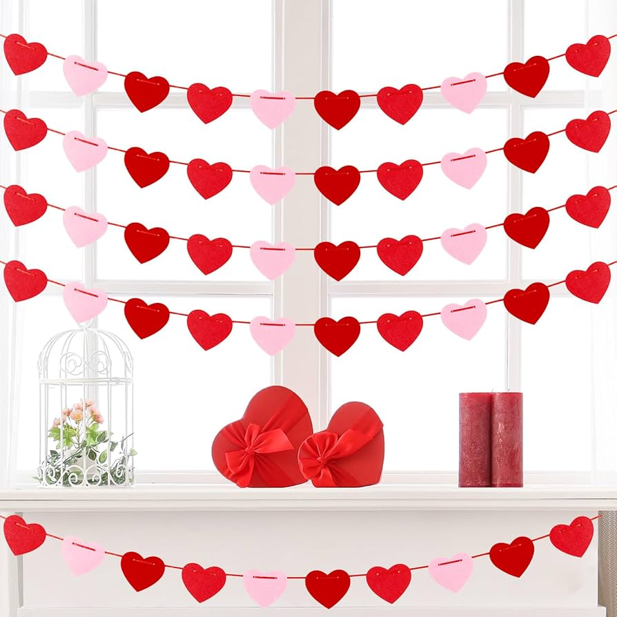 Wall decor or garlands heart shaped