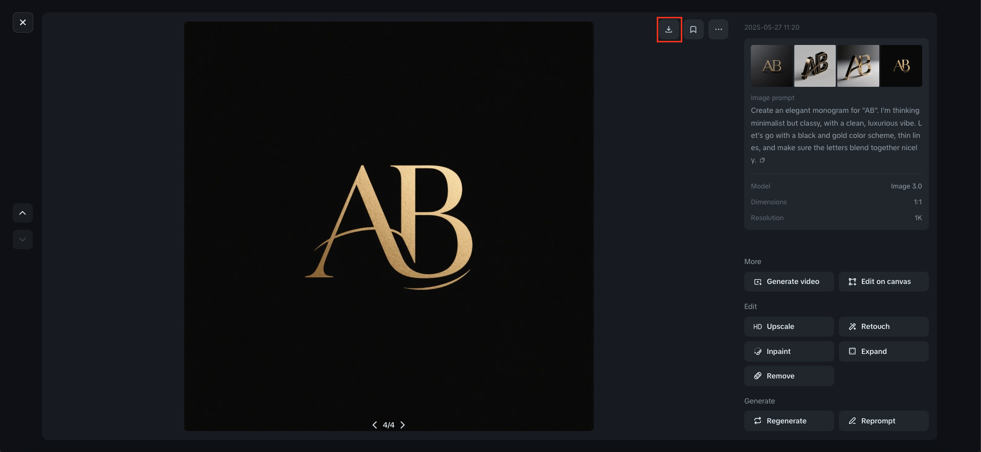 Download a monogram logo design