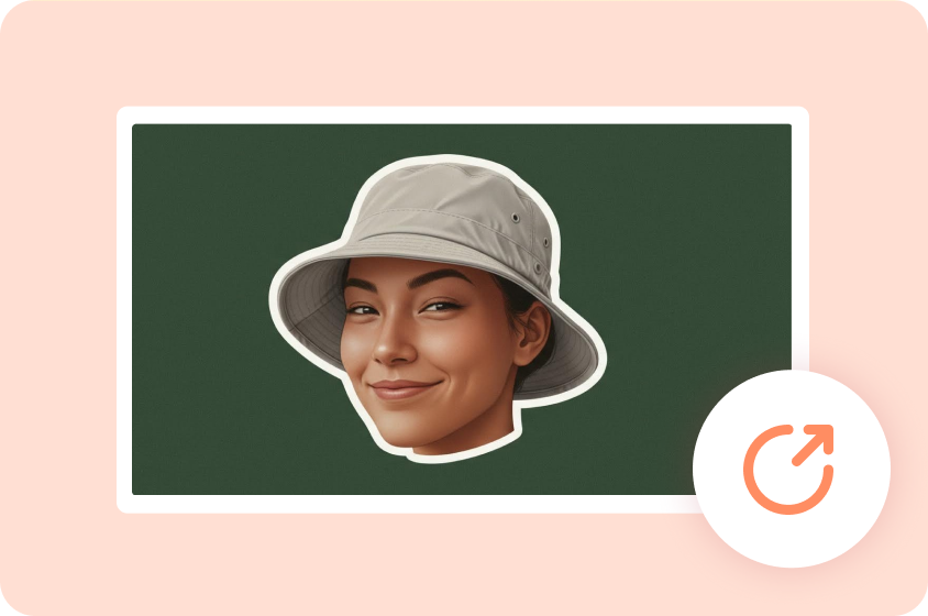 Shareable face cutout photo created with Dreamina