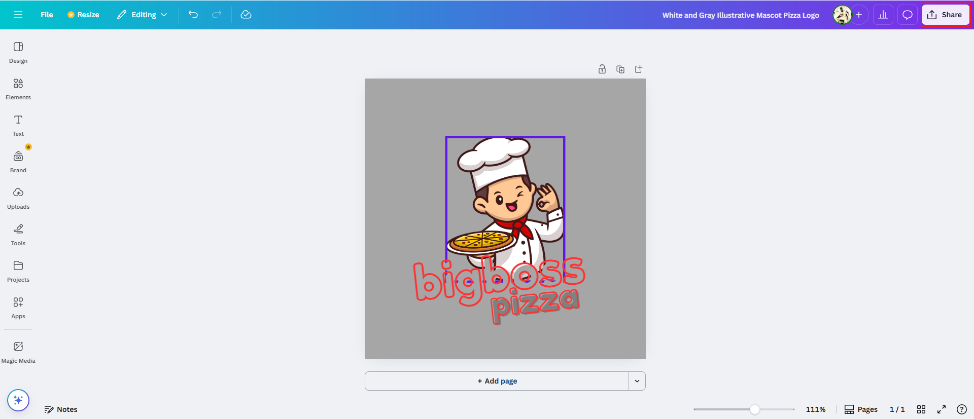 Save and use your logo