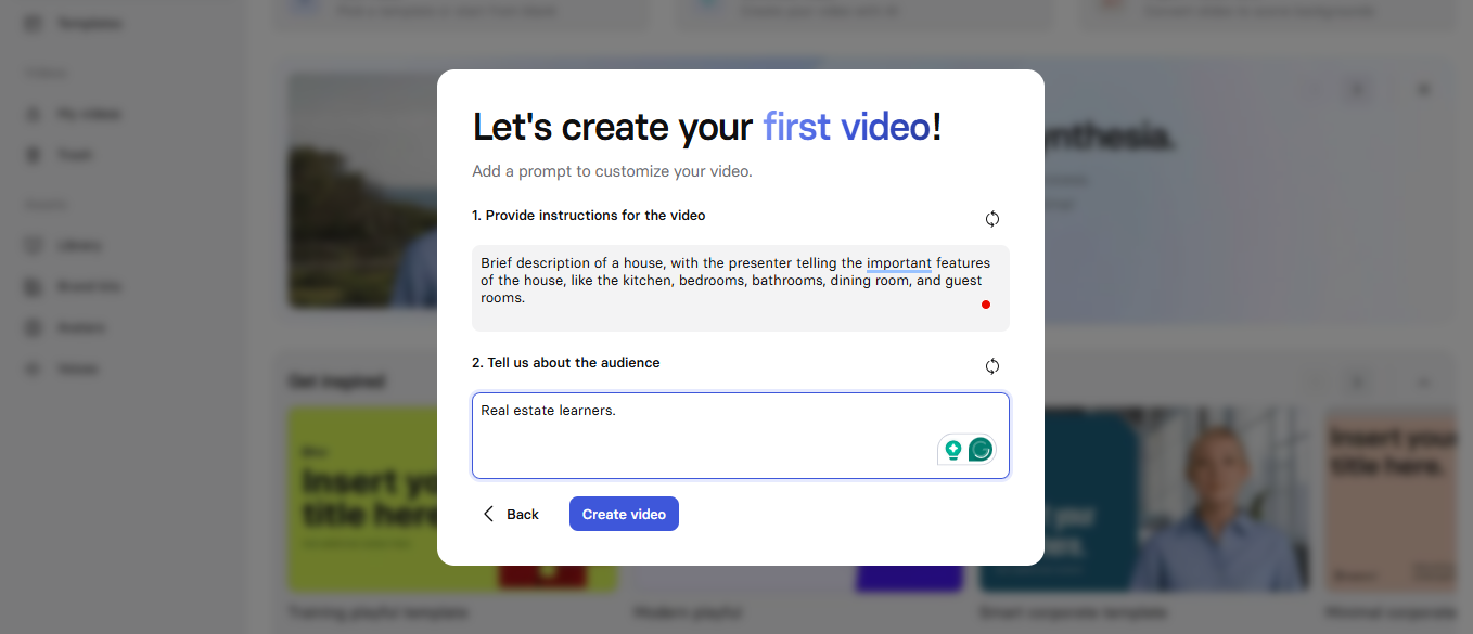 Synthesia AI video maker
