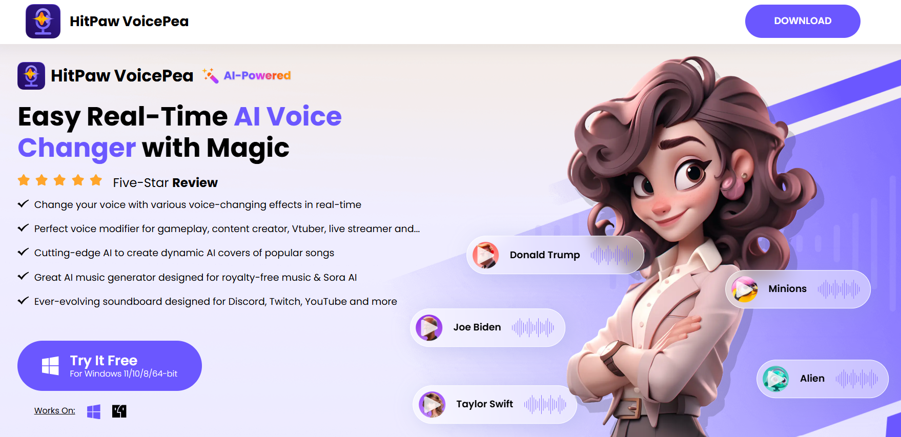 HitPaw VoicePea: Best for PC voice changing