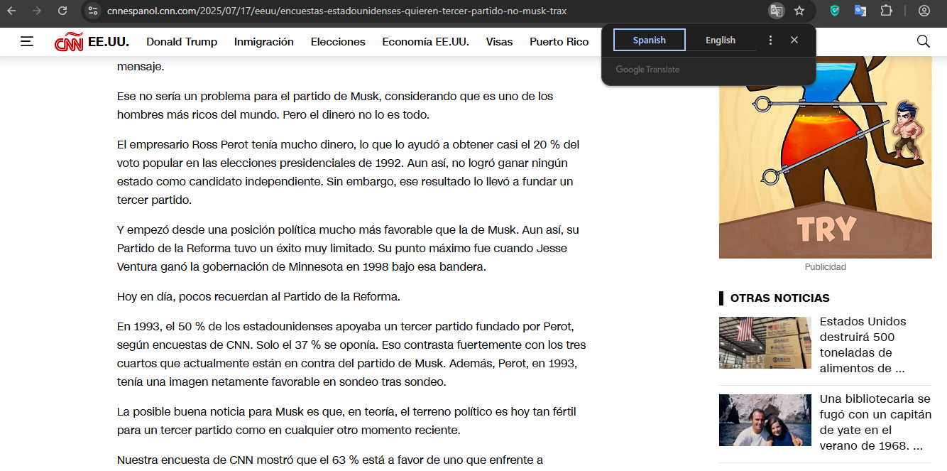 Translate webpage