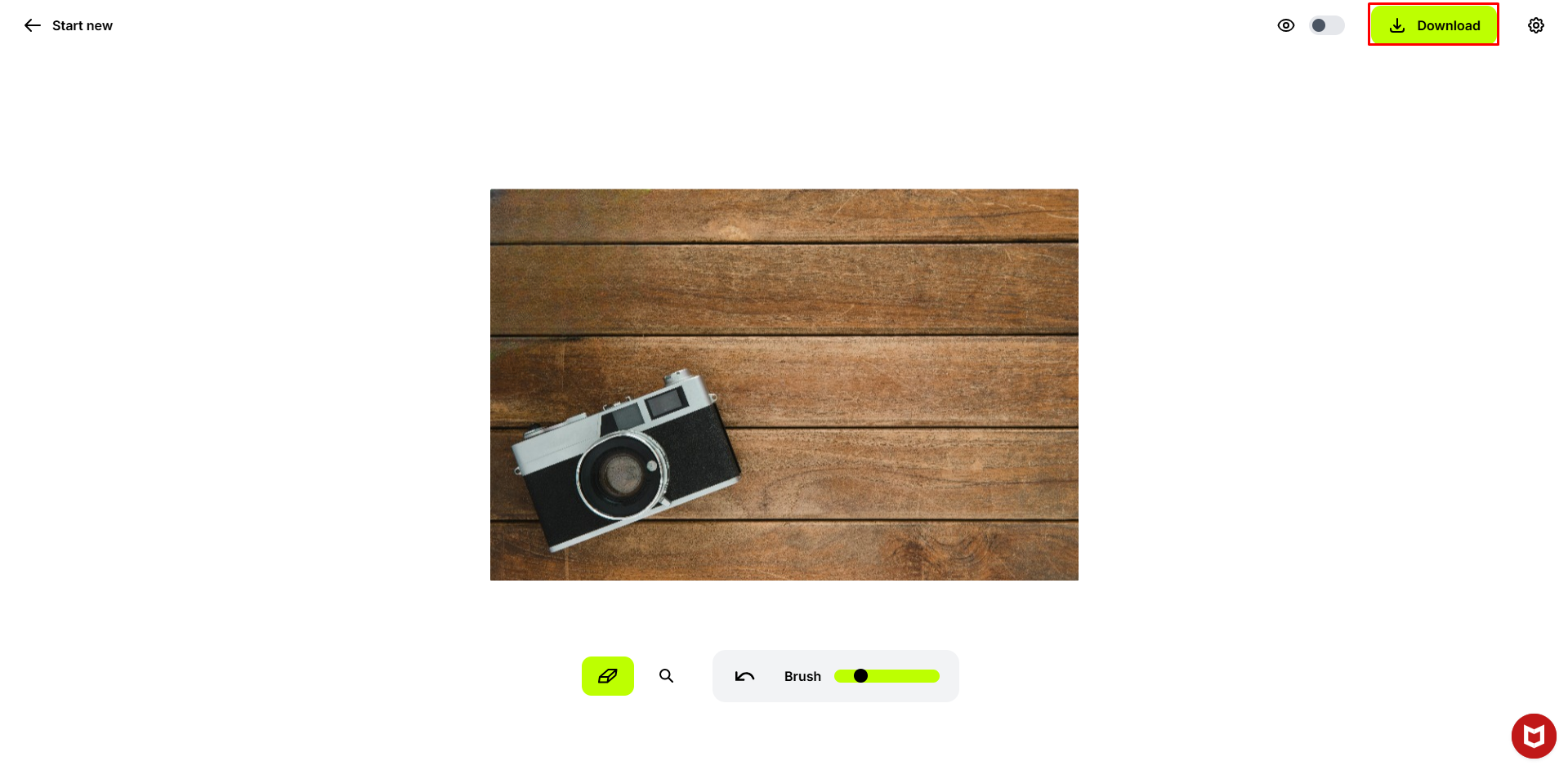 De afbeelding downloaden van Cleanup.pictures AI
