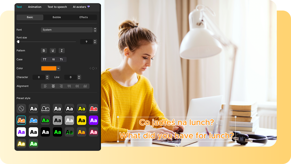 Adjust Polish to English subtitles for your unique style