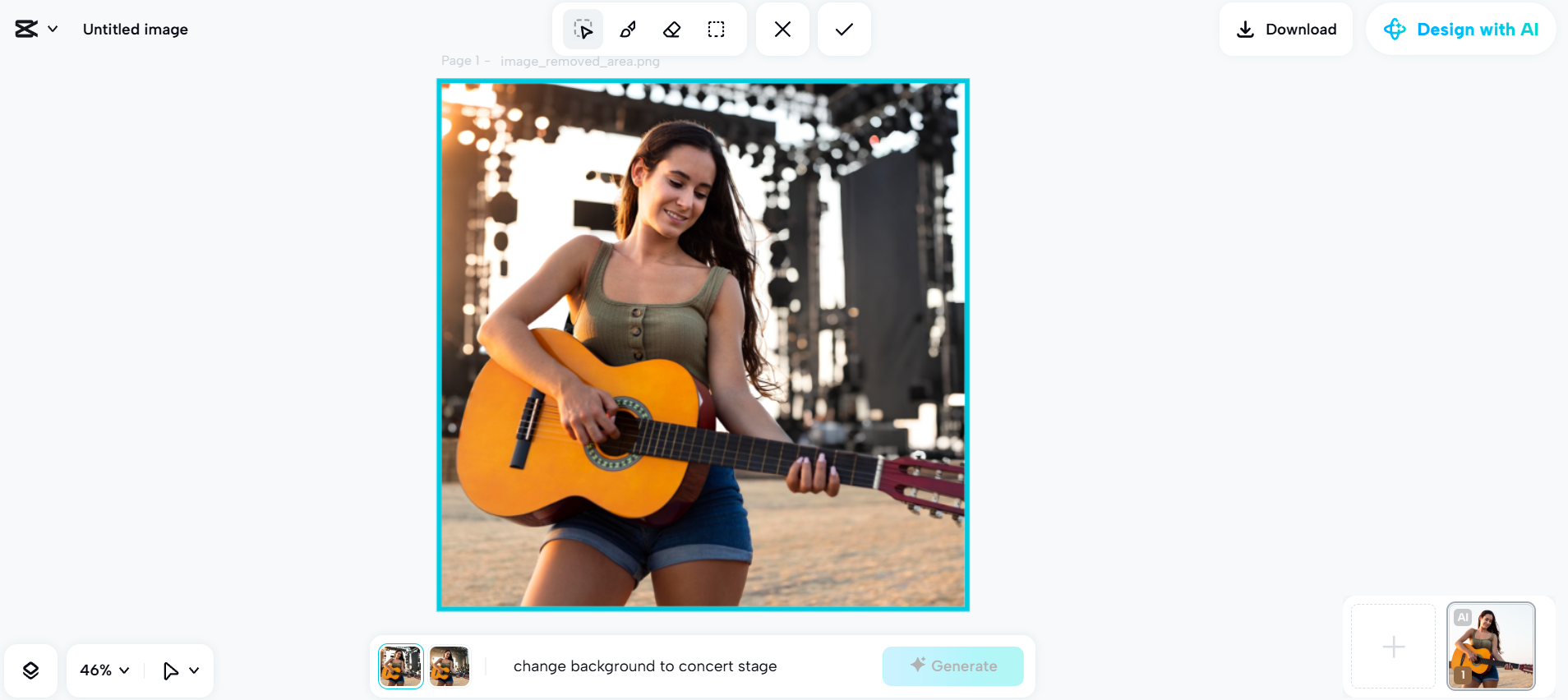 CapCut Web photo replacer