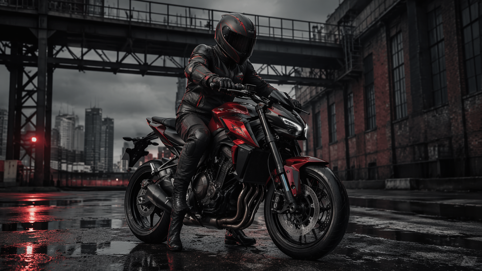 Dreamina Bajaj Pulsar NS200 Fahrrad Aufforderungen Prompt Beispiel 6: Sunset Highway Bike