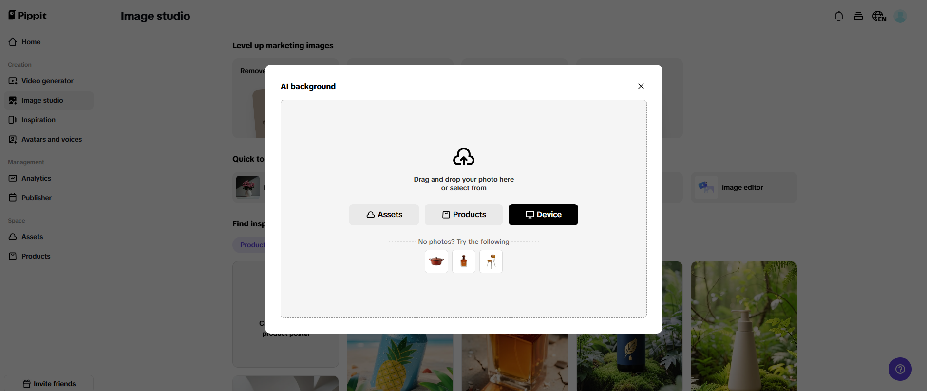 Personalized na background gamit ang AI