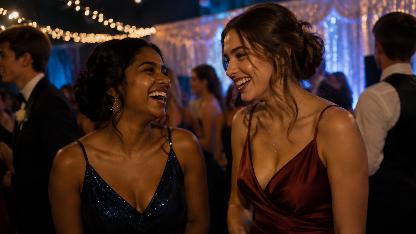 Friends on the Dance Floor for homecoming photo prompts