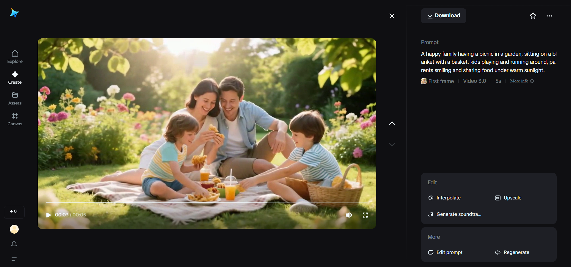 Creative storytelling video