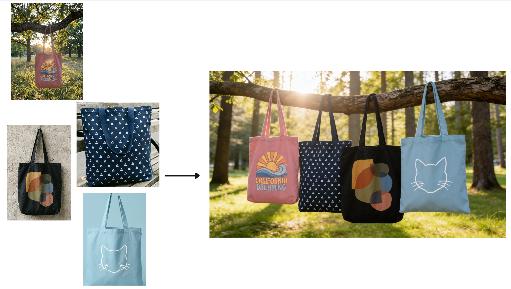 Funcția Fuziune multi-imagine în Dreamina