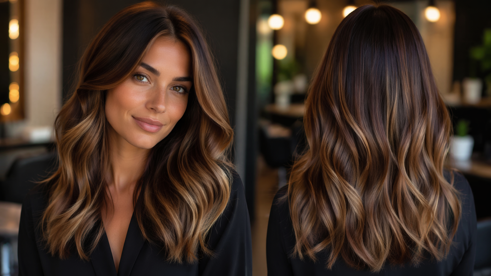 Exemplo de prompt Dreamina Hair Color Prompts 6: Soft Brunette Highlights