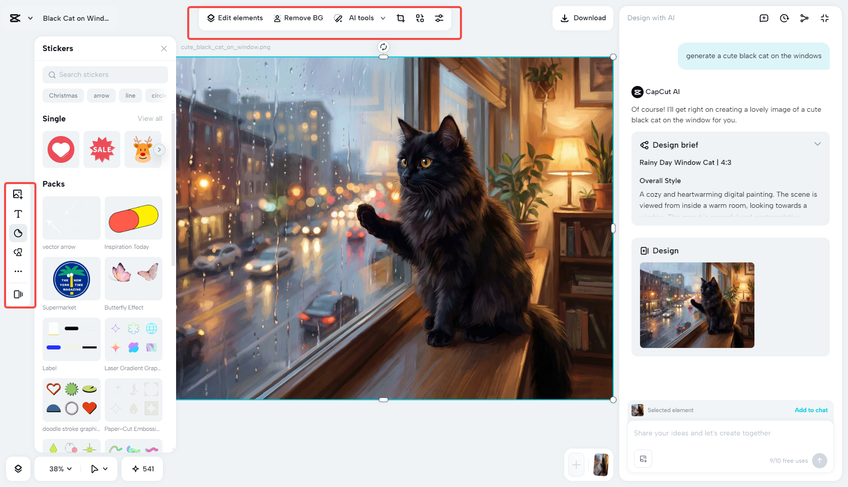 Edit and refine the image