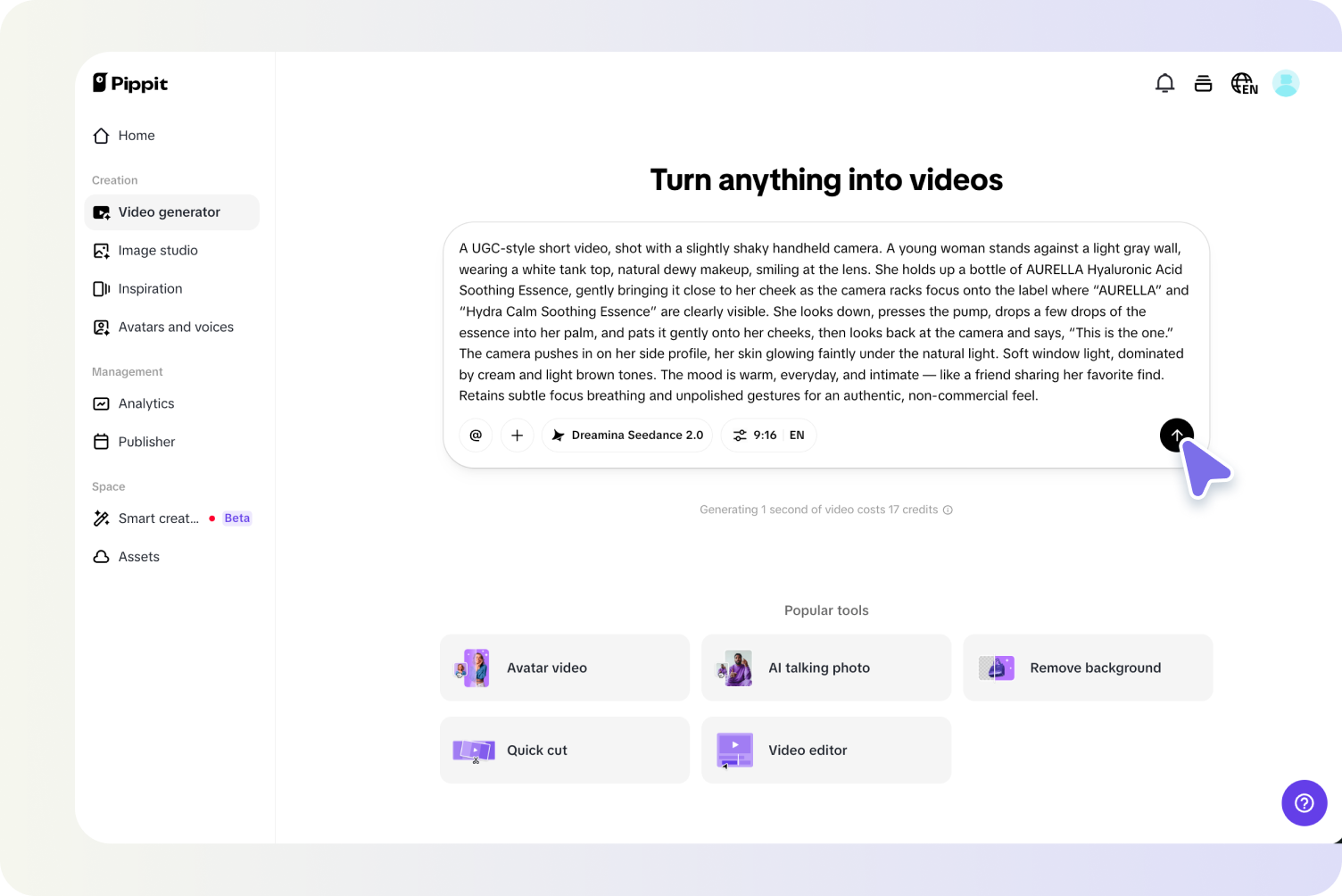 Step 1: Open the Video Generator