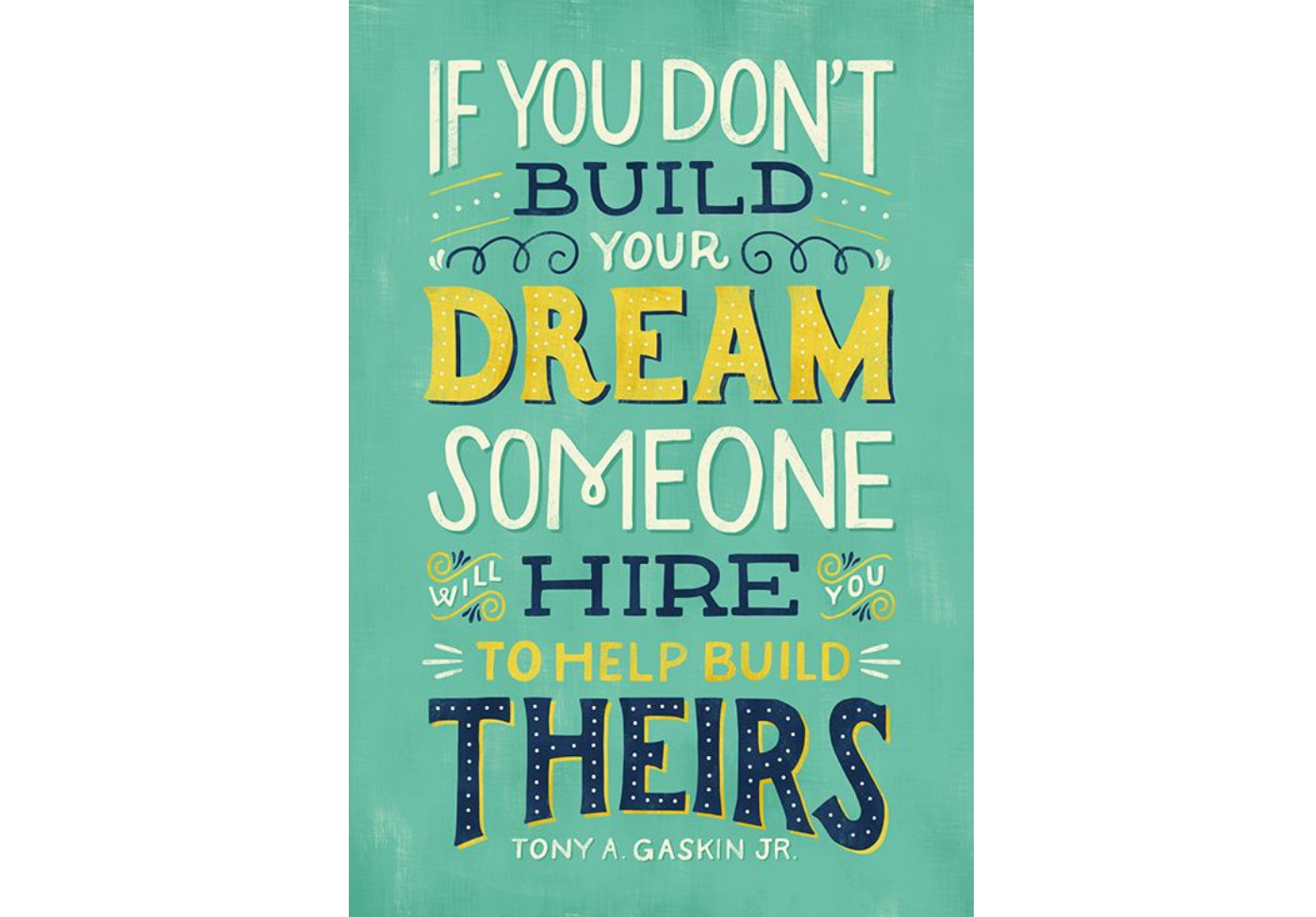 Typography quote poster
