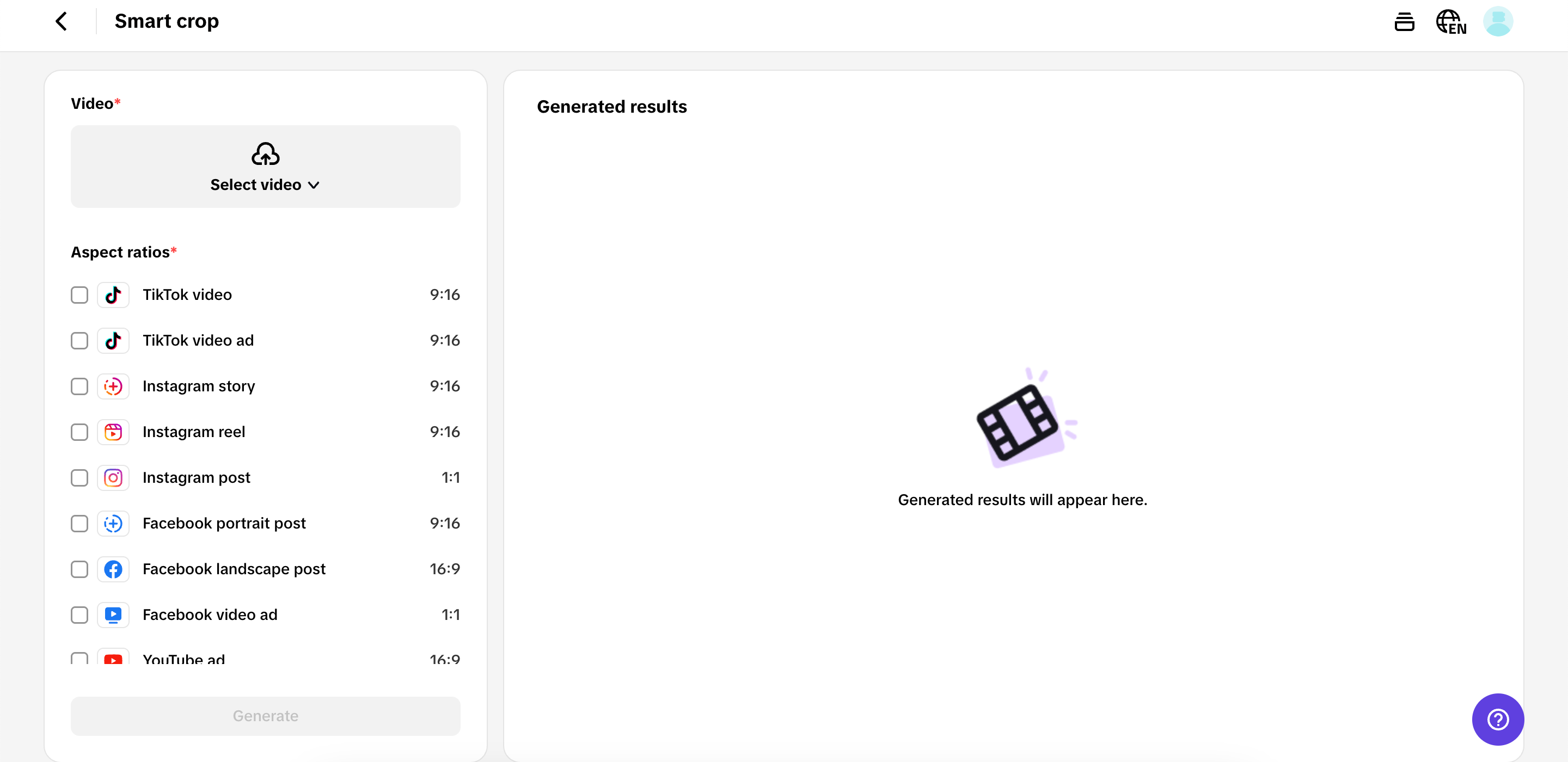 Redimensiona y recorta automáticamente tu video