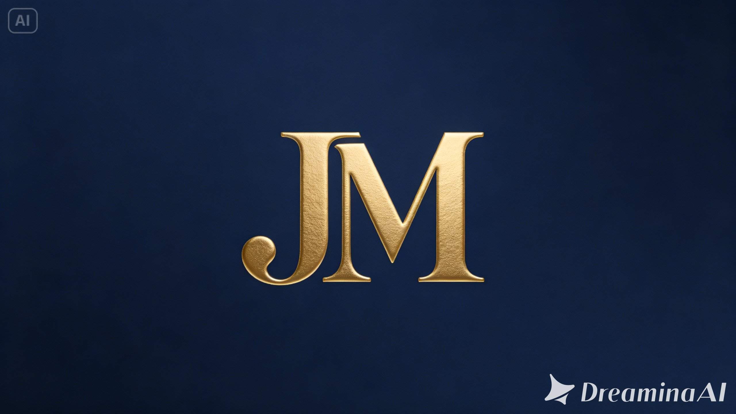Logo de bijoux monogrammé avec des initiales imbriquées dans une police dorée fantaisie
