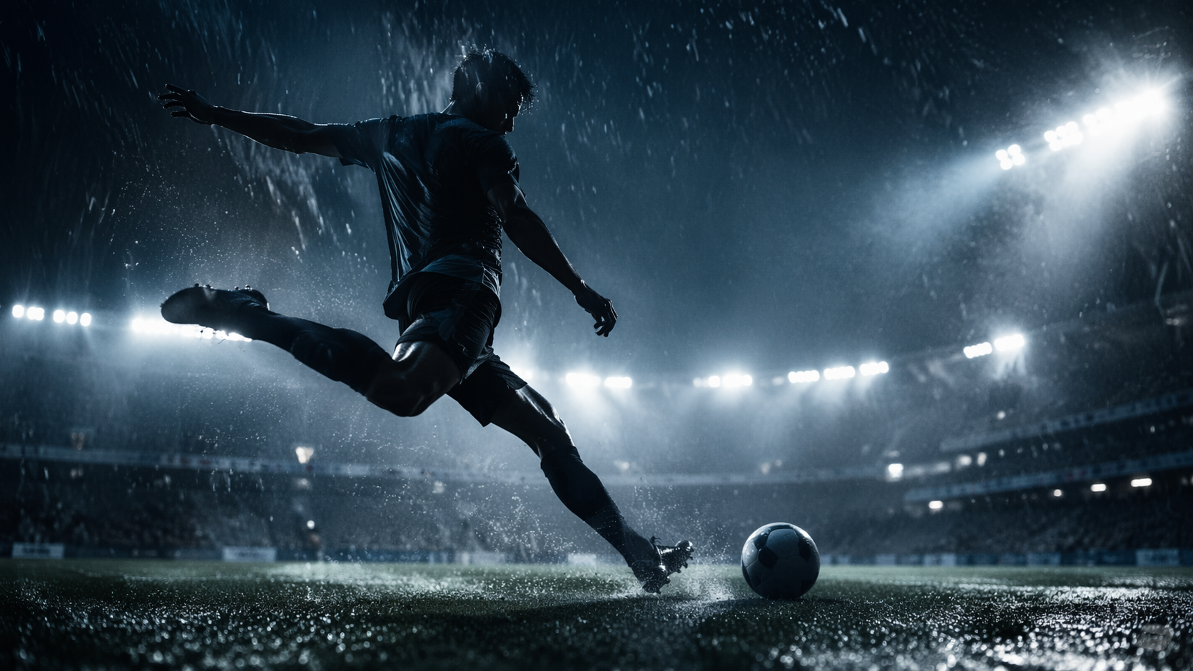 Dreamina Football Figure Prompts prompt example 3: Dynamic Striker Figurine