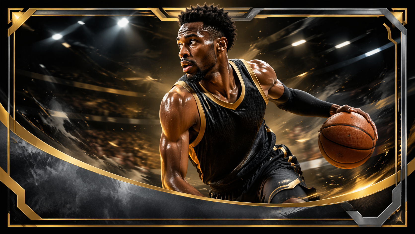 Dreamina IA Sports Card Filter prompt exemplo 1: Stadium Spotlight Card