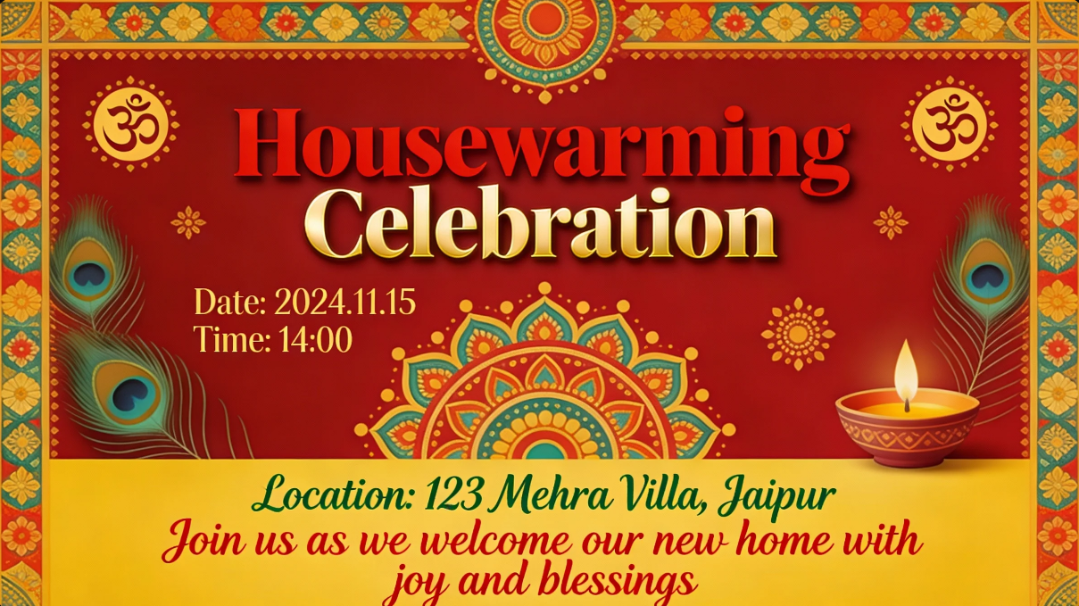 Festive ethnic invite image