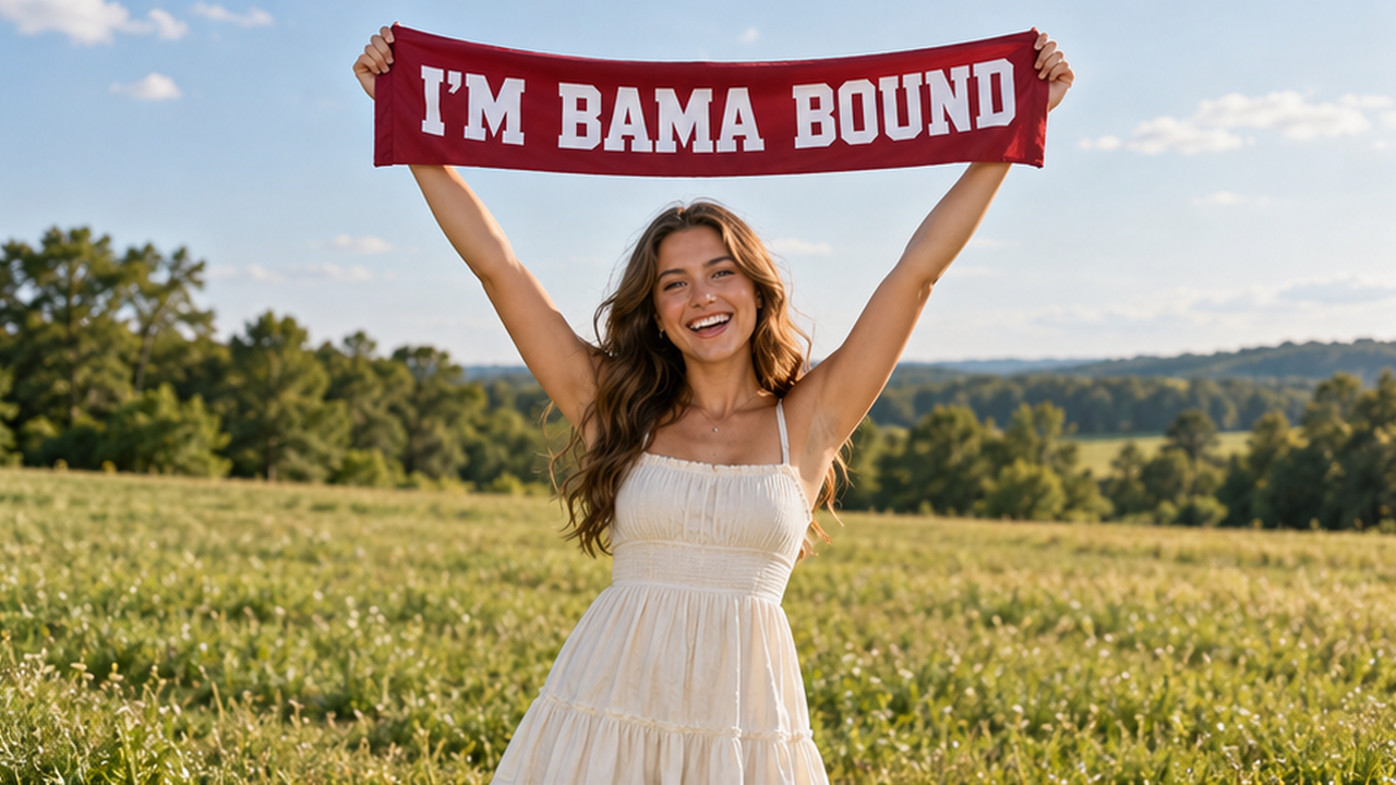 Illustrative Bama Bound Trend example: a sunny field reveal