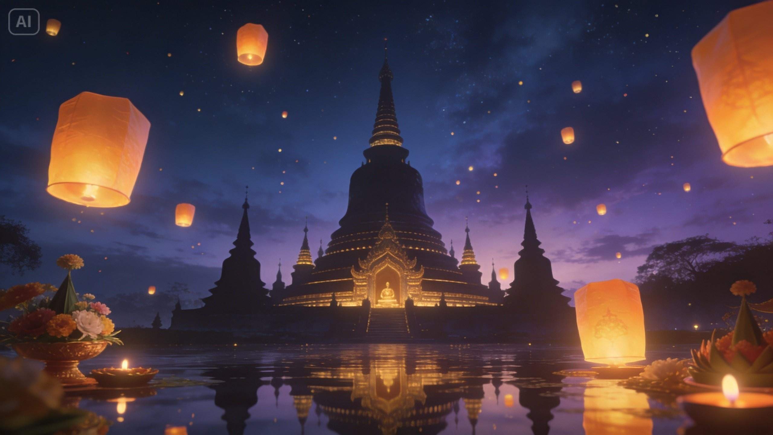 Vesak Day poster prompt