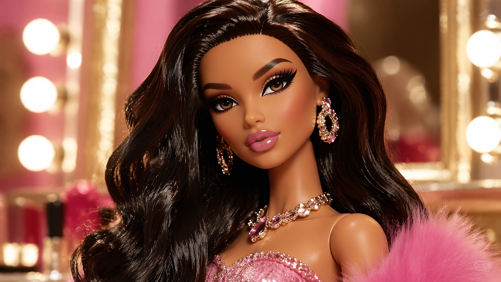 Dreamina Bratz Filter Prompt Beispiel 2: Glossy Glam Portrait