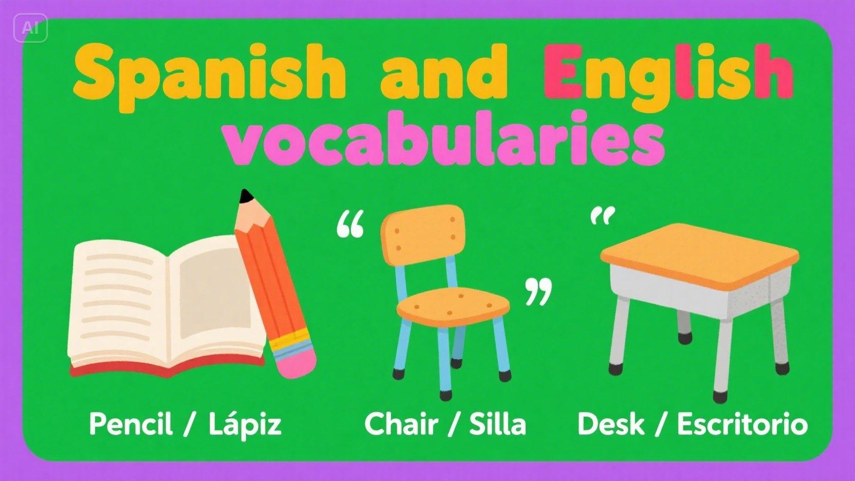 Poster para sa pag-aaral ng wika