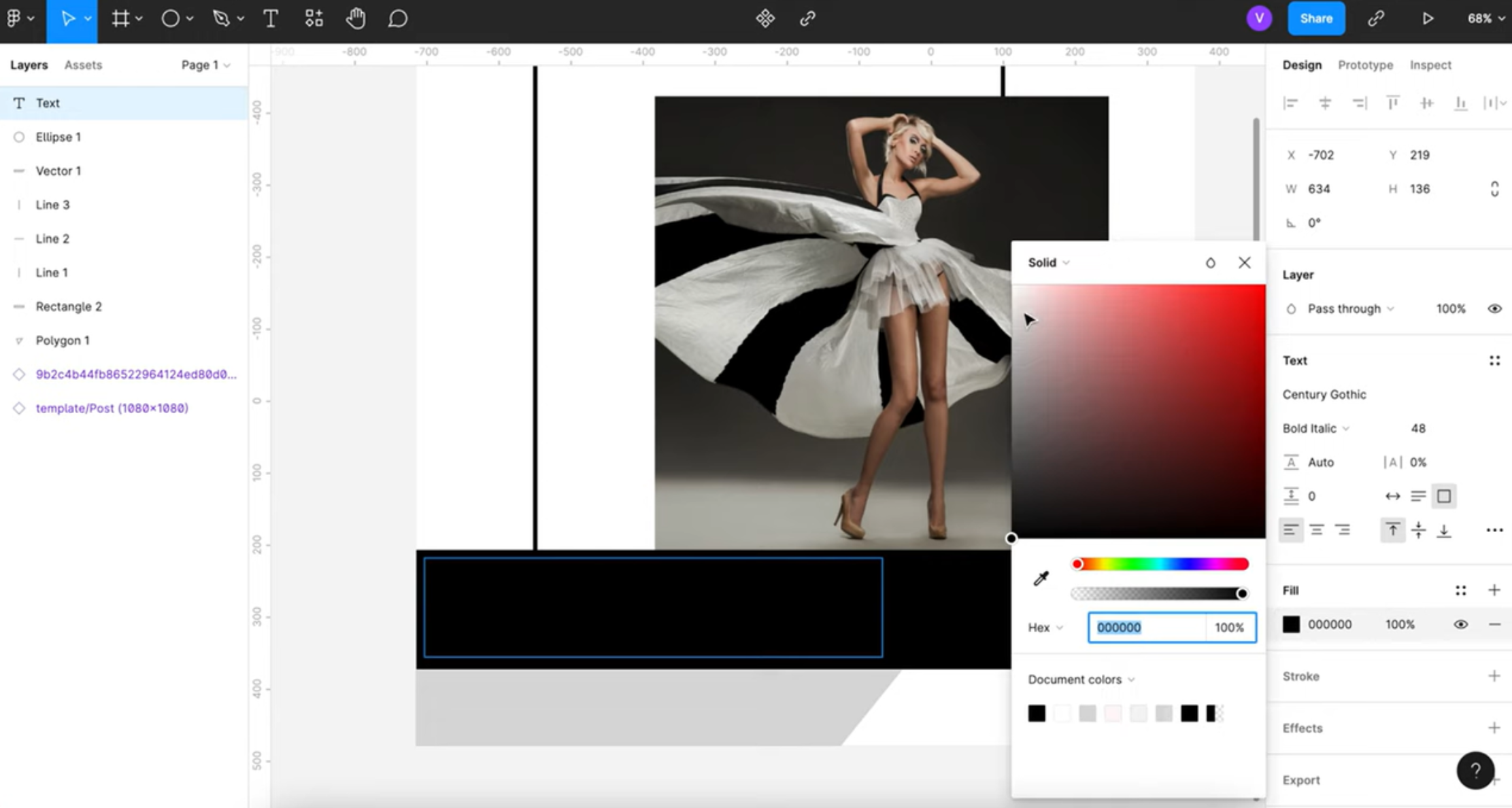 Customizing a template in Figma 