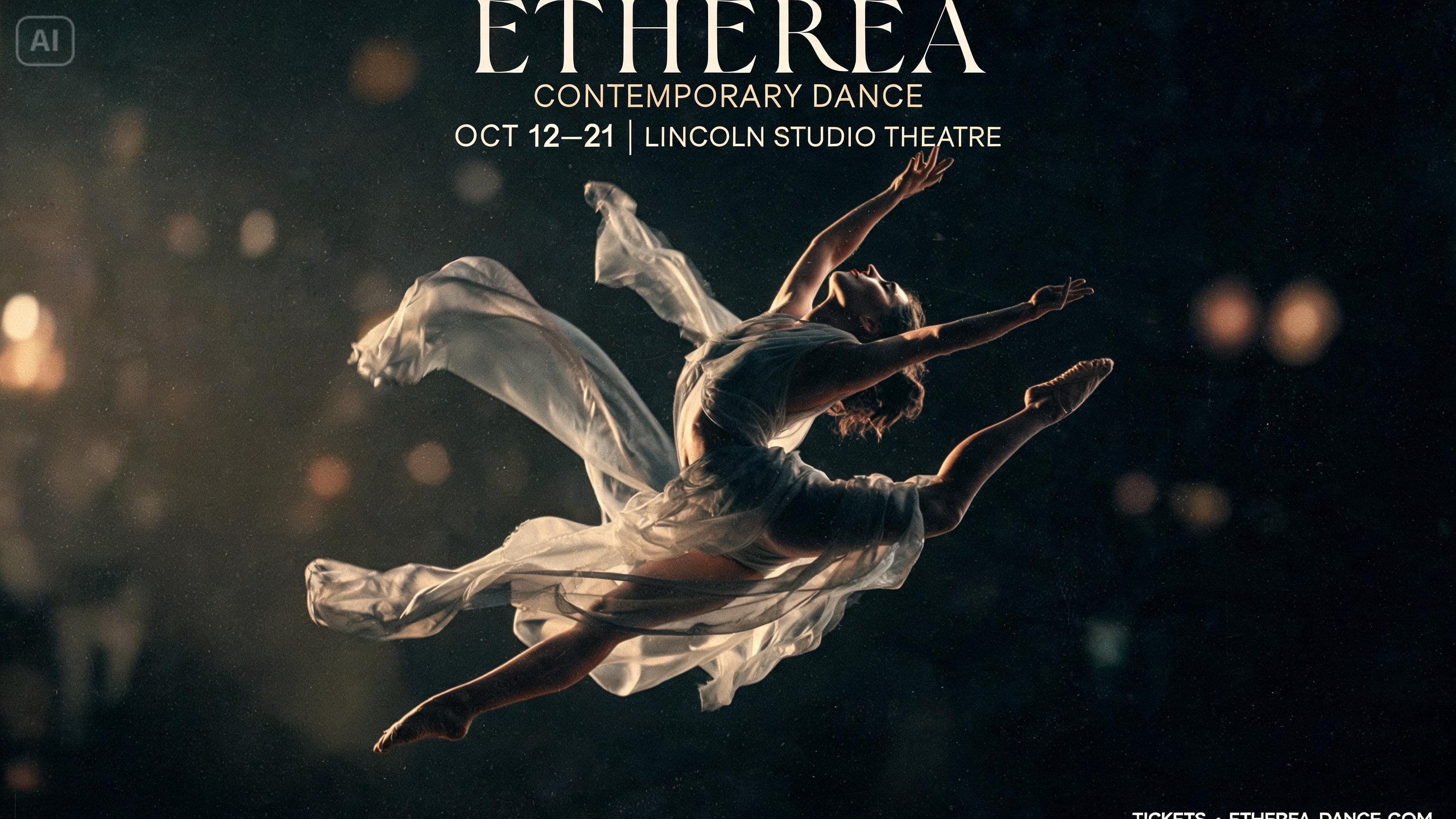 Beneficiul afișului de dans contemporan AI