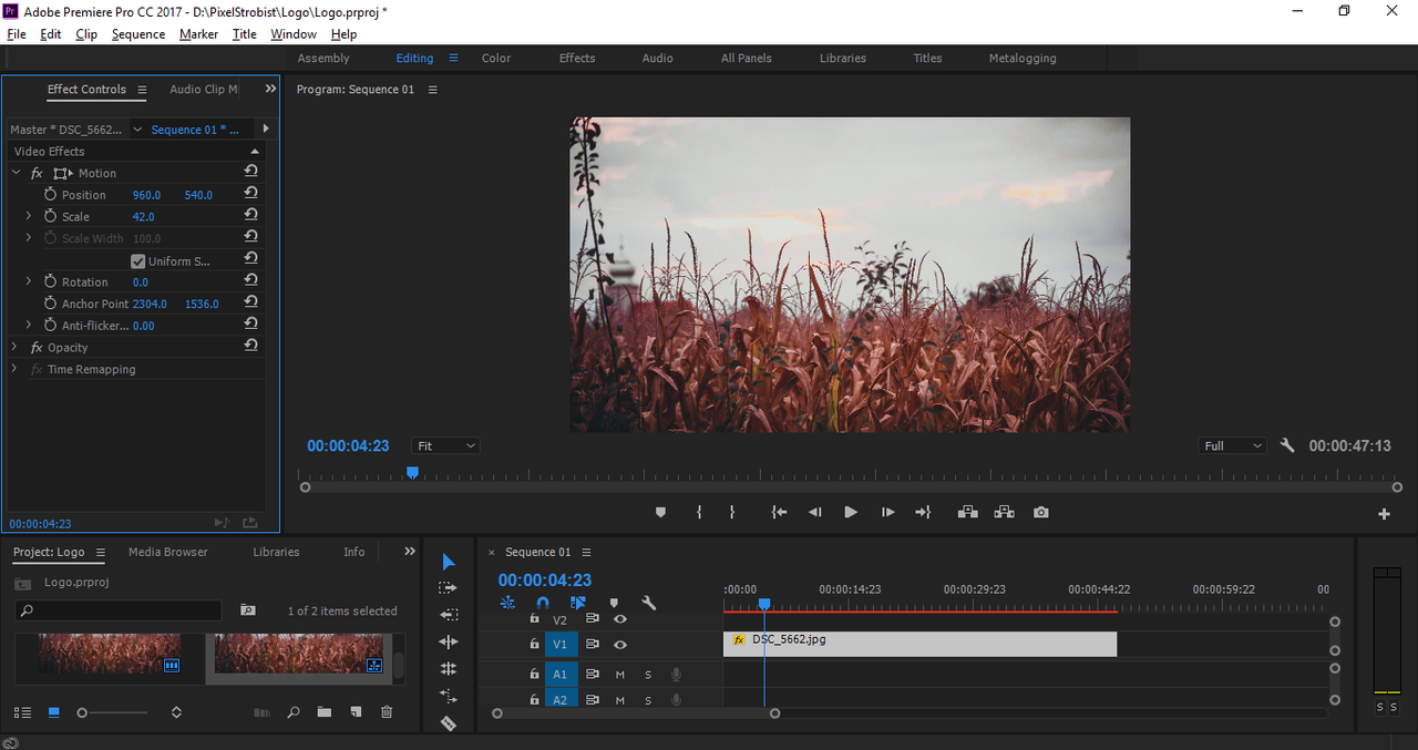 Giao diện của Adobe Premiere Pro