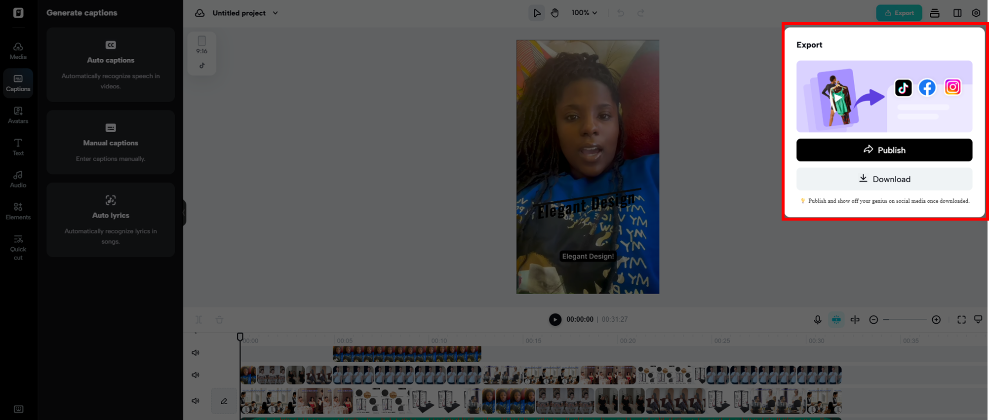 Export your video