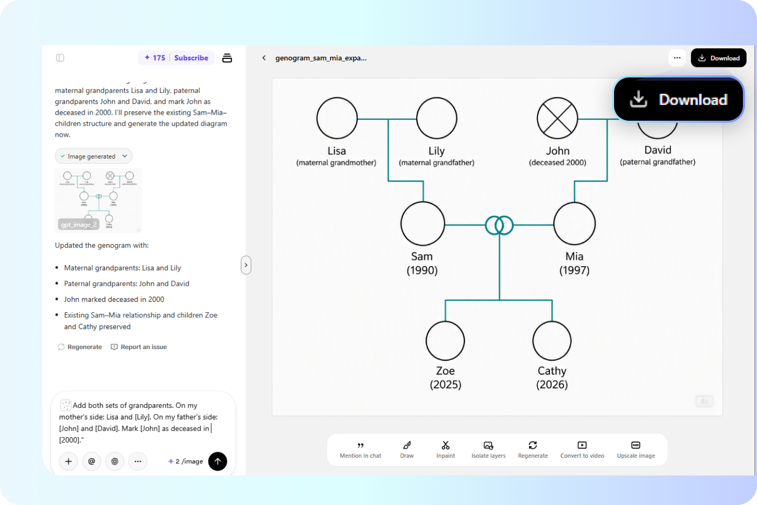 Step 3: Export Your Genogram