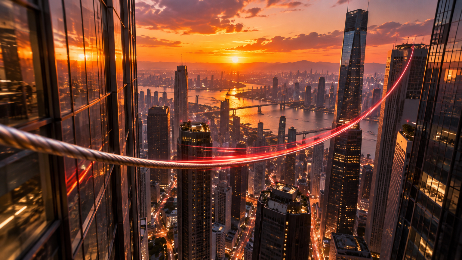 prompt ng video ng Spiderman AI: Sunset Swinging Trajectory