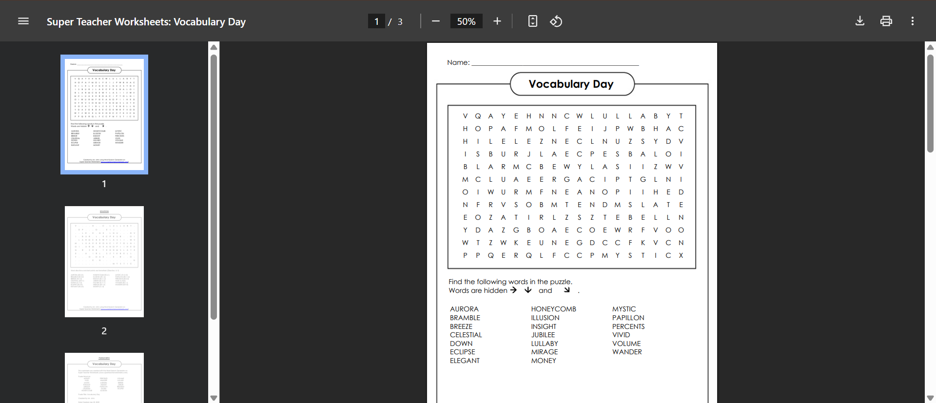 creatore di ricerca di parole gratuito