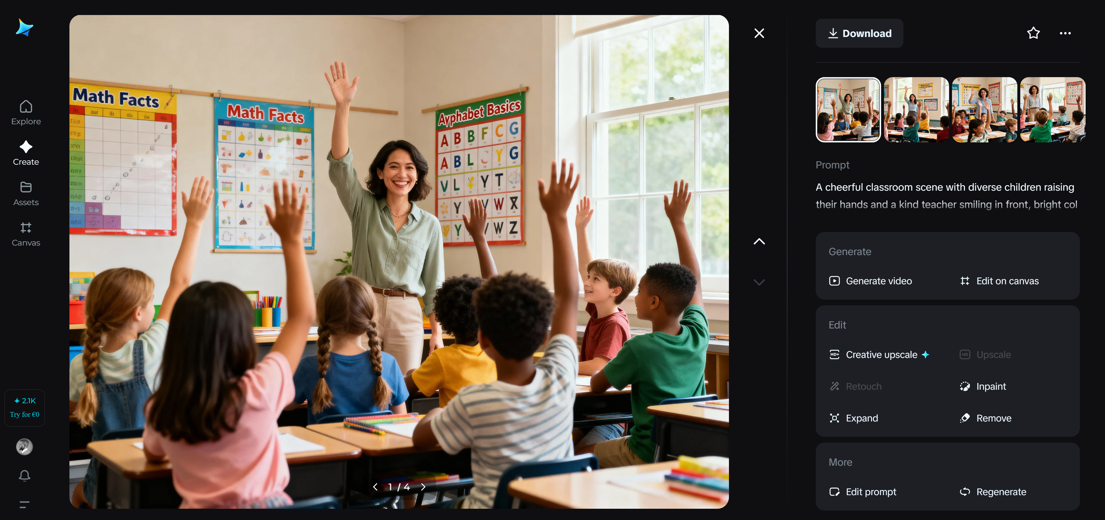 AI image for educational creation