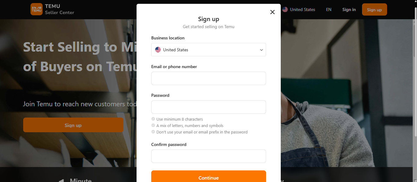Create your account