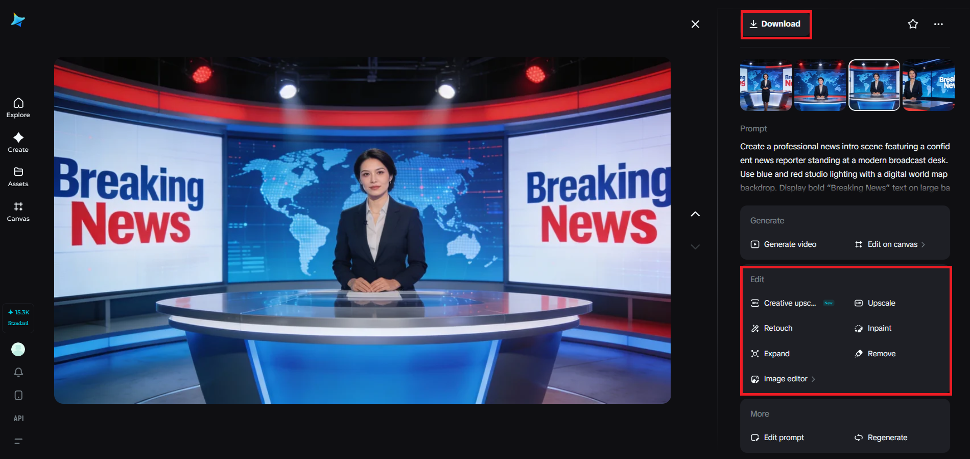 シーンを絞り込んでダウンロードする