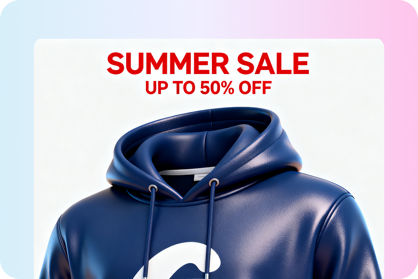 Poster 3D dengan mesej visual yang jelas