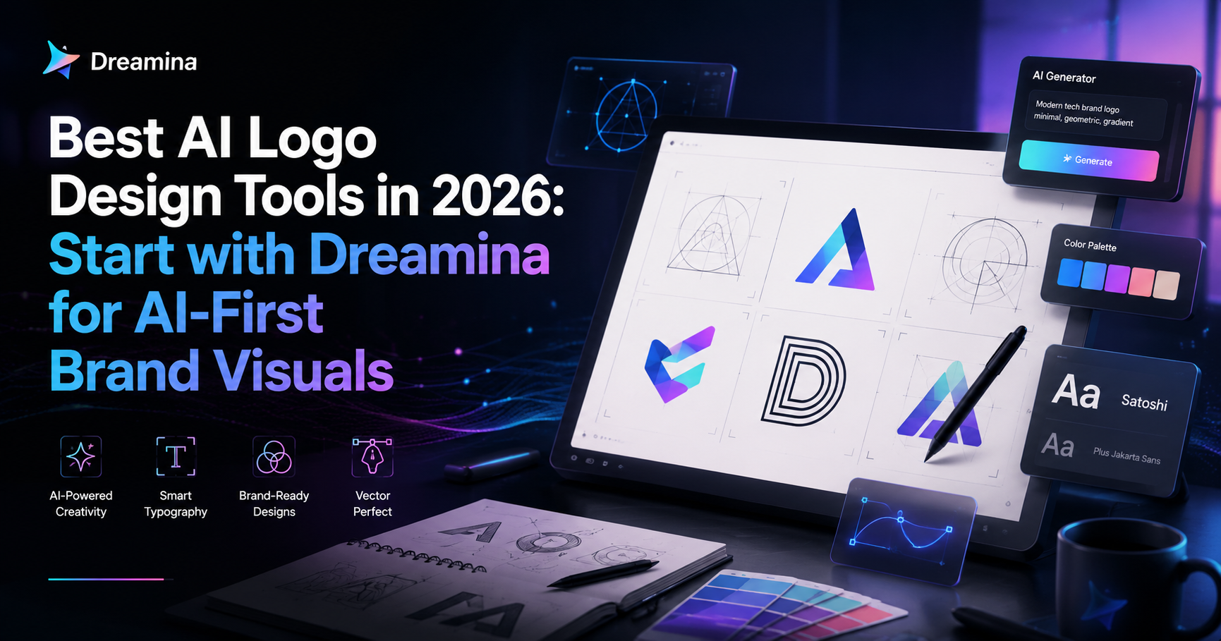Cele mai bune instrumente de proiectare a logo-urilor AI în 2026: începeți cu Dreamina pentru imagini AI-First Brand