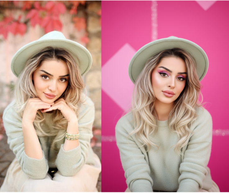Influencer-style barbie glam shot