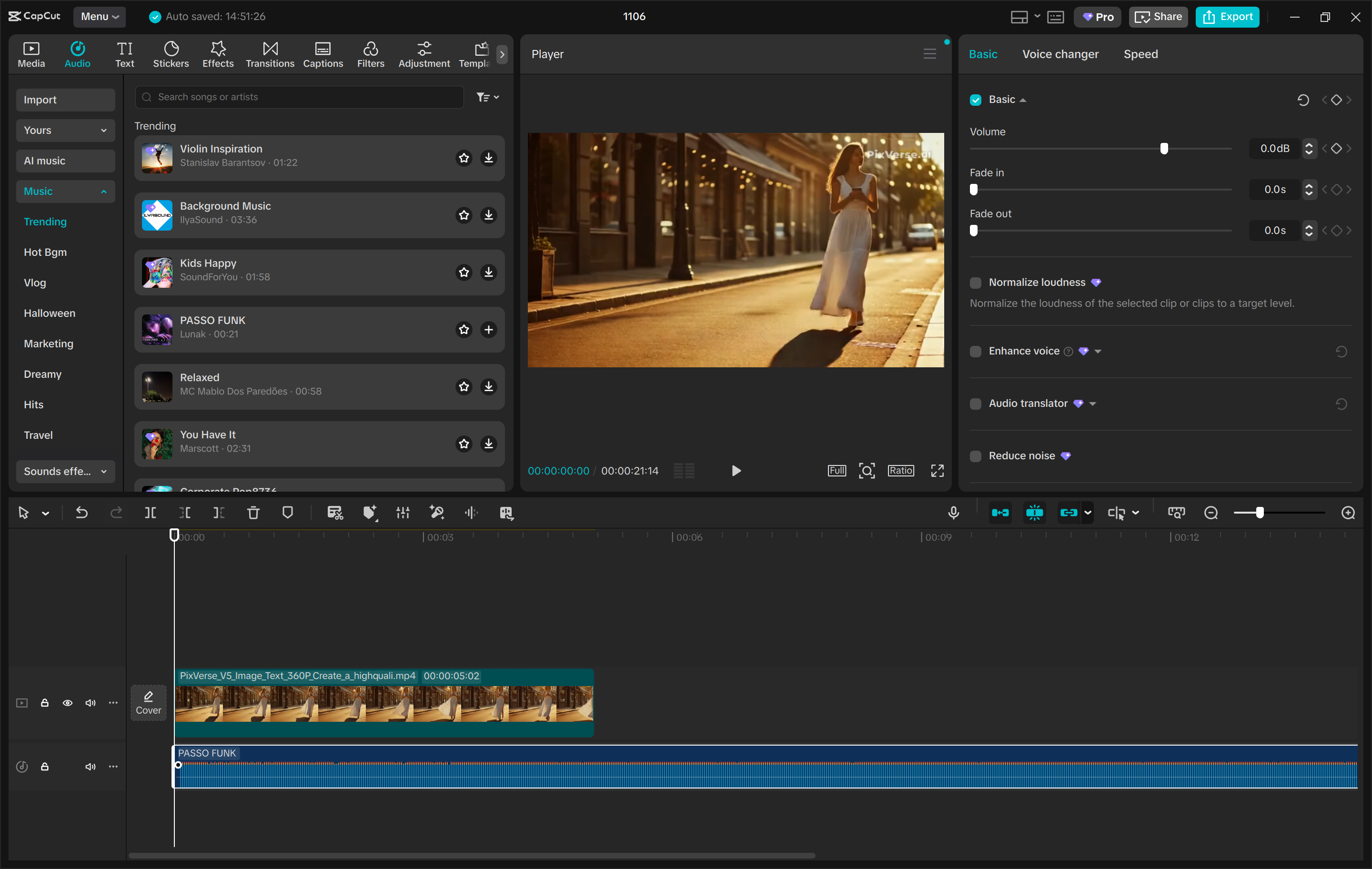 Interface of CapCut desktop video editor — video sound editor CapCut